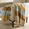 Reclaimed Cotton Woven Striped Throw