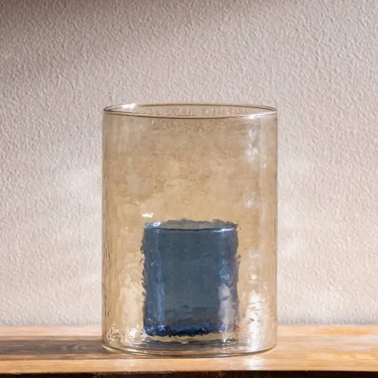 Recycled Double Glass Hurricane, Short