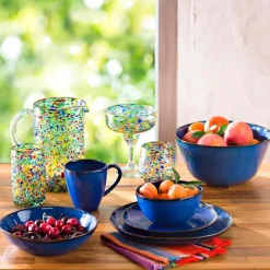 Recycled Glass Confetti Tumbler Glasses, Set of 4