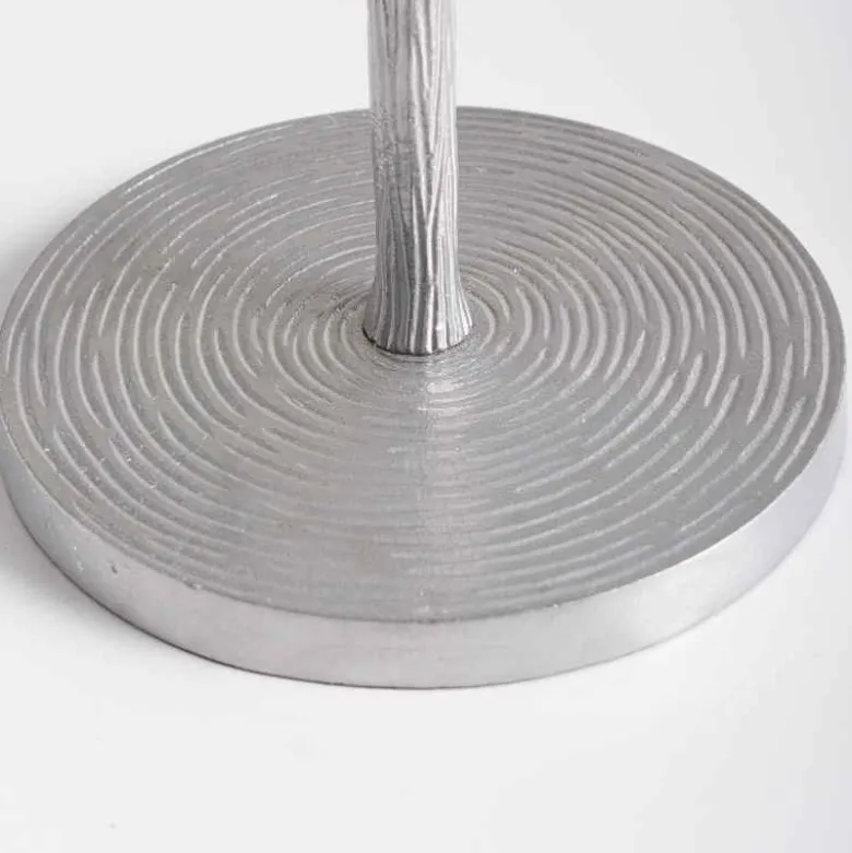 Recycled Metal Branch Side Table - Silver