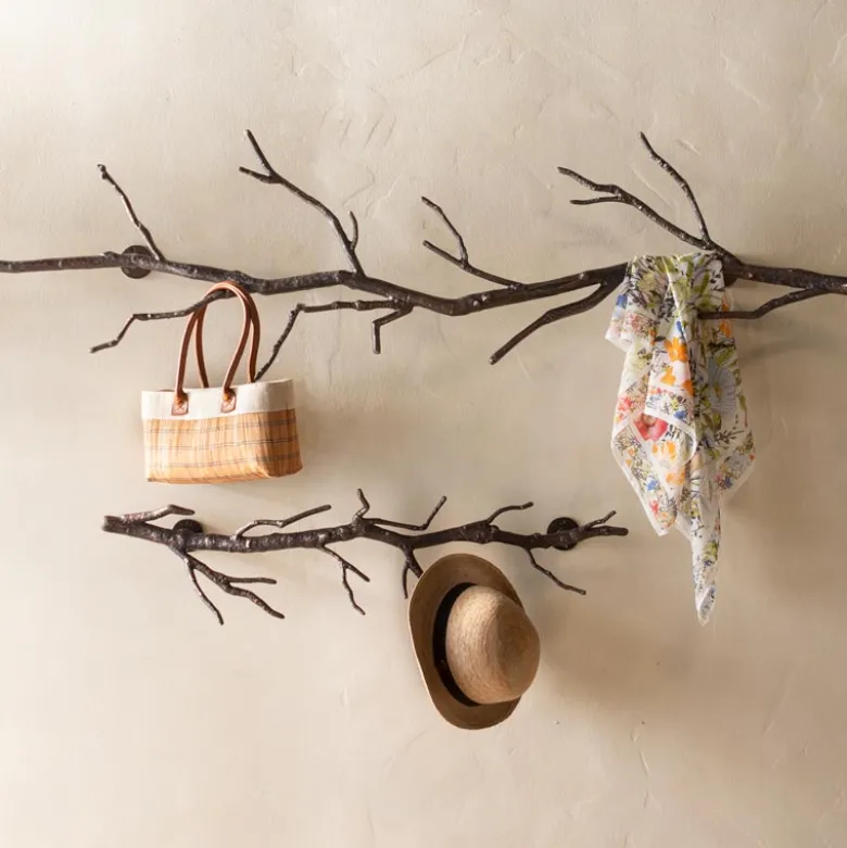 Recycled Metal Branch Wall Rack, 3' - Bronze