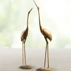 Recycled Metal Crane Sculptures