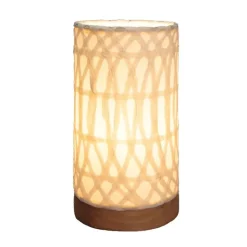 Recycled Paper Mini Lamp on Mango Wood Base - Arch