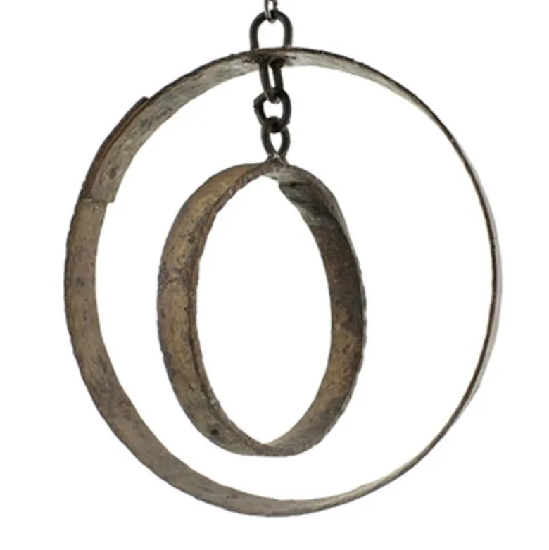 Repurposed Metal Ring Mobile with Chain