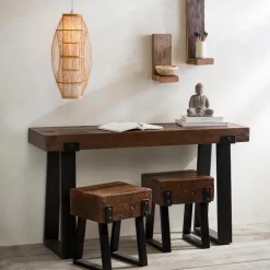 Richland Indoor/Outdoor Reclaimed Wood Stool/Side Table