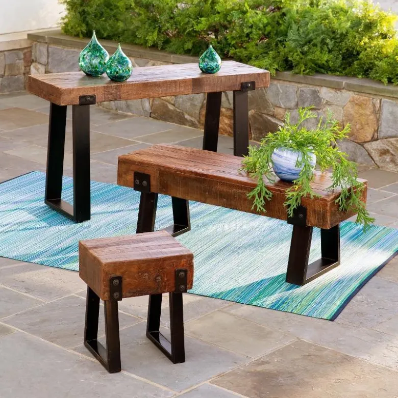 Richland Indoor/Outdoor Reclaimed Wood Stool/Side Table