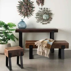 Richland Indoor/Outdoor Reclaimed Wood Stool/Side Table