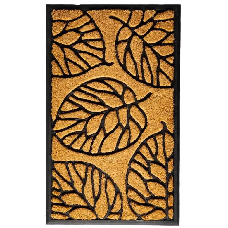 Rubber and Coir Leaf Doormat