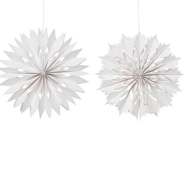 Set of 2 Hanging Paper Stars, 11.75" dia.