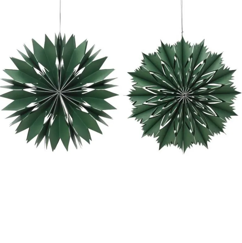 Set of 2 Hanging Paper Stars, 11.75" dia.