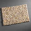 Smooth River Rock Stone Floor Mat, Indoor/ Outdoor - Ochre
