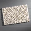 Smooth River Rock Stone Floor Mat, Indoor/ Outdoor - White