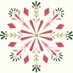Snowflake Pattern Hooked Wool Pillow, 16