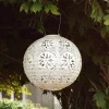 Soji Stella Boho Globe Solar Lantern - Pearl