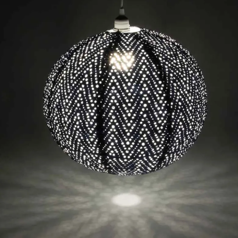 Soji Stella Nova Boho Indoor/Outdoor Tyvek Pendant Lamp, 18" (blue)