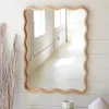 Squiggle-Framed Wood Mirror
