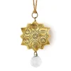 Surya Lotus Engraved Brass Suncatcher