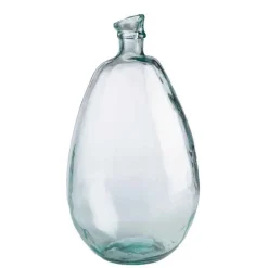 Tall Recycled Glass Balloon Vase 19" Clear