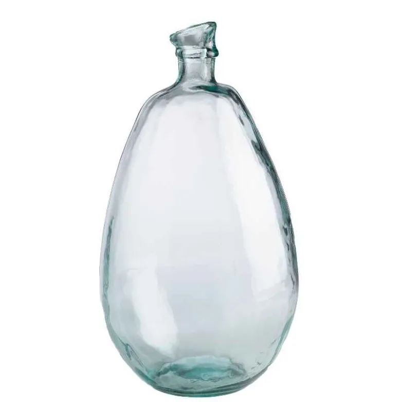 Tall Recycled Glass Balloon Vase 19" Clear