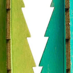 Tannenbaum Tabletop Wood Christmas Tree, Set of 3 - Green