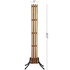 Teak Wood Garden Tower Indoor/Outdoor Plant Stand, 3 Rings