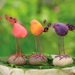Terracotta Bird on Stone Figurine - Spice