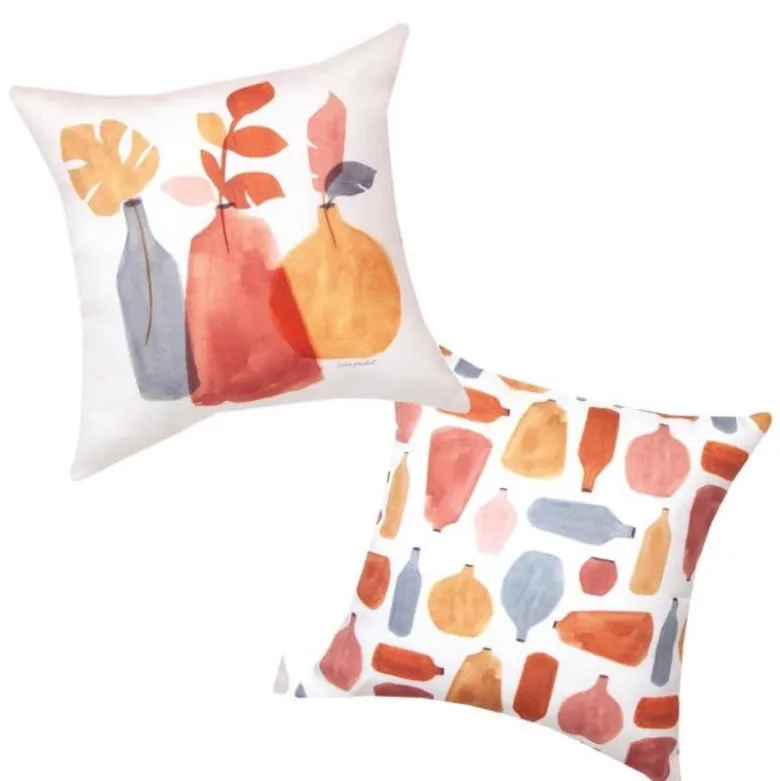 Terracotta Climaweave Reversible Indoor/ Outdoor 18" Sq. Pillow