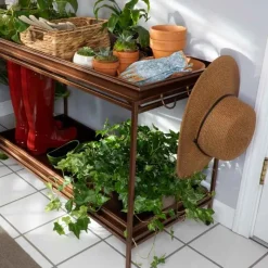 Two-Tier Metal Boot Tray/Stand