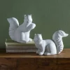 White Cement Squirrels, Set of 2