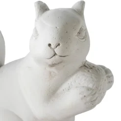 White Cement Squirrels, Set of 2