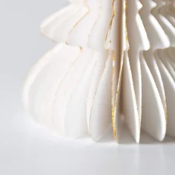 White Hand-Cut Honeycomb Paper Tree Ornament, 6