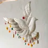 Whitewash Peace-Inspired Metal Dove Wall Chime