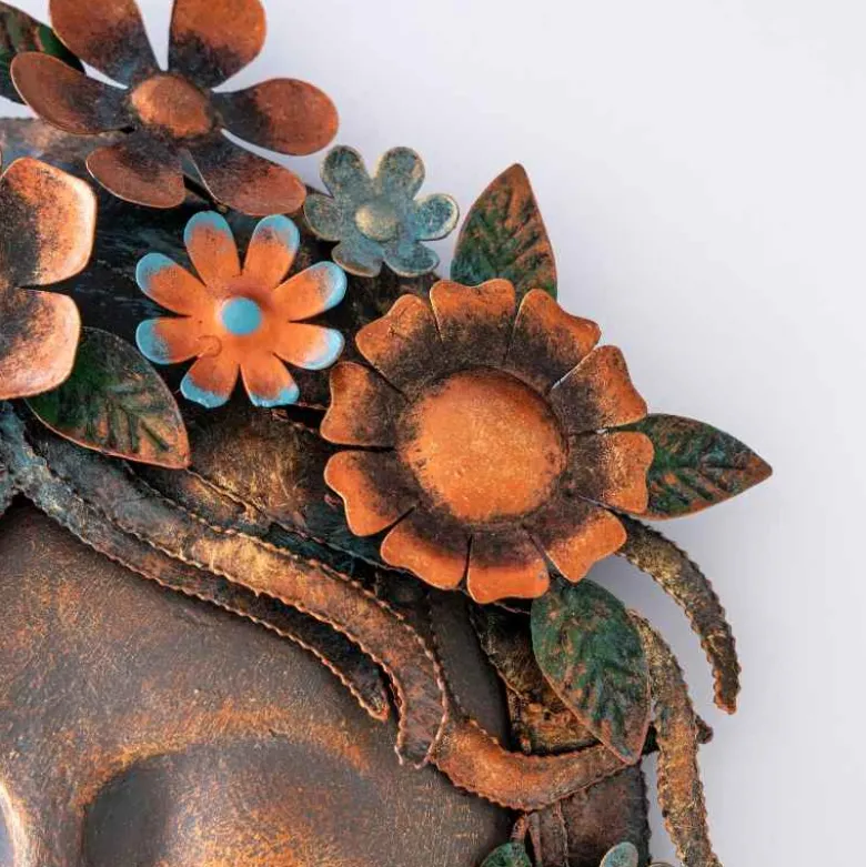 Woman Face with Flowers Wall Decor