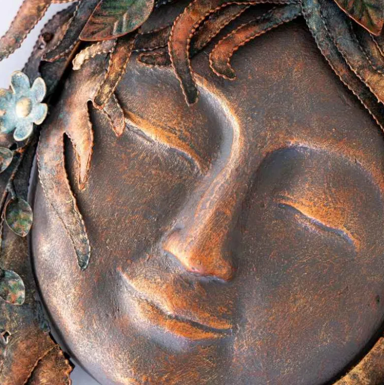 Woman Face with Flowers Wall Decor