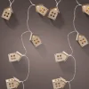 Wooden House LED String Lights, 53"L