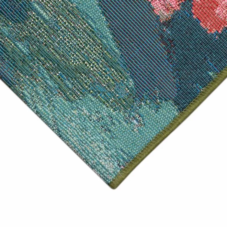 3' x 5' Watercolor Pond Indoor/Outdoor Rug (marina)