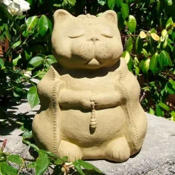 Zen Meditating Cat Sculpture - Classic