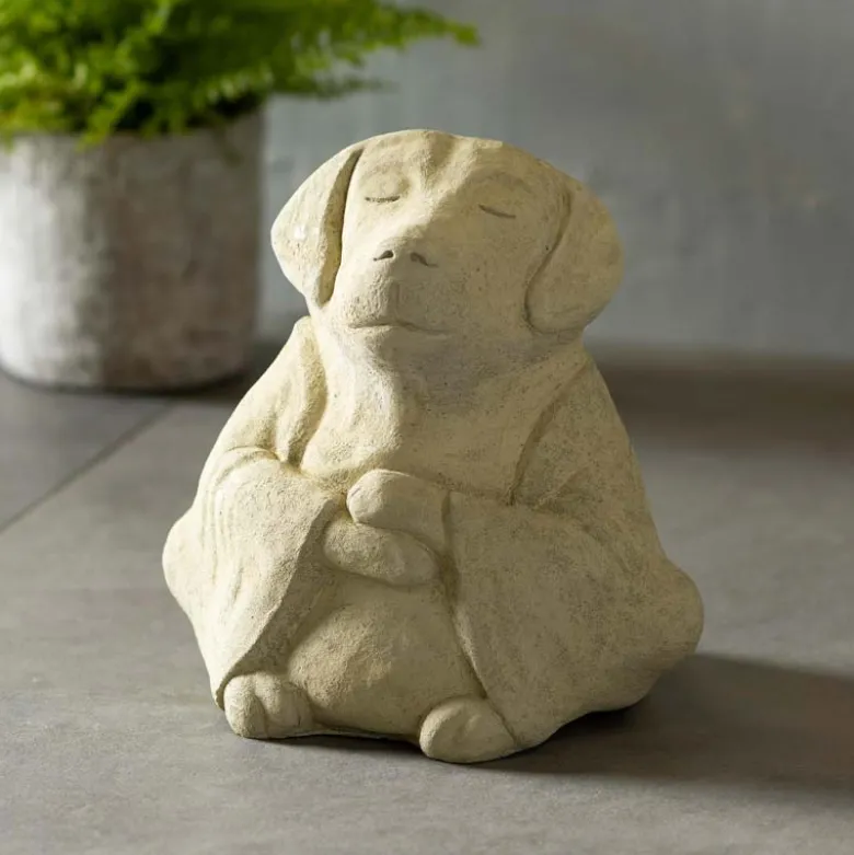 Zen Meditating Dog Sculpture (Medium) - Sedona