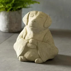 Zen Meditating Dog Sculpture (Medium) - Classic